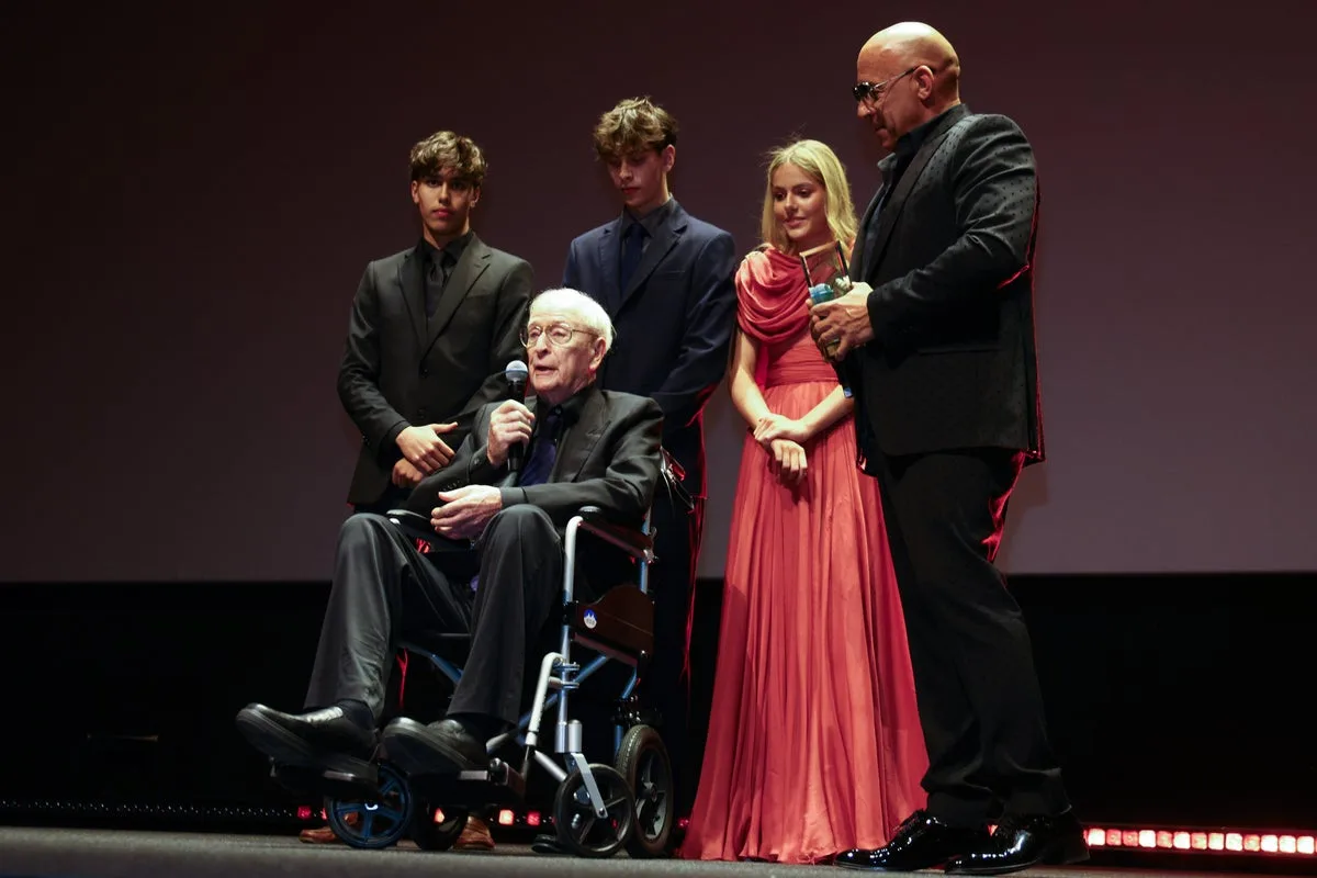 Vin Diesel Wheels Michael Caine onto Red Carpet at Red Sea Film Festival