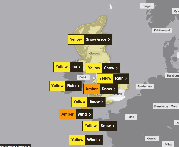 Storm Goretti: Amber Warnings for Snow and 90mph Winds Across UK