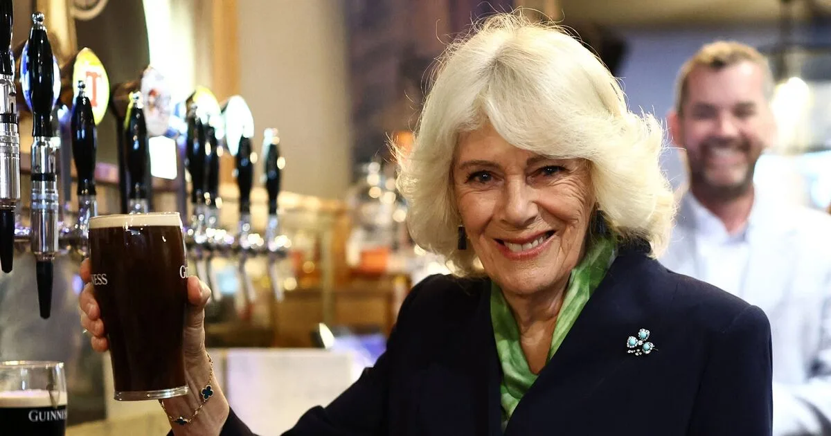 Queen Camilla Pours Perfect Pint in Hillsborough Pub