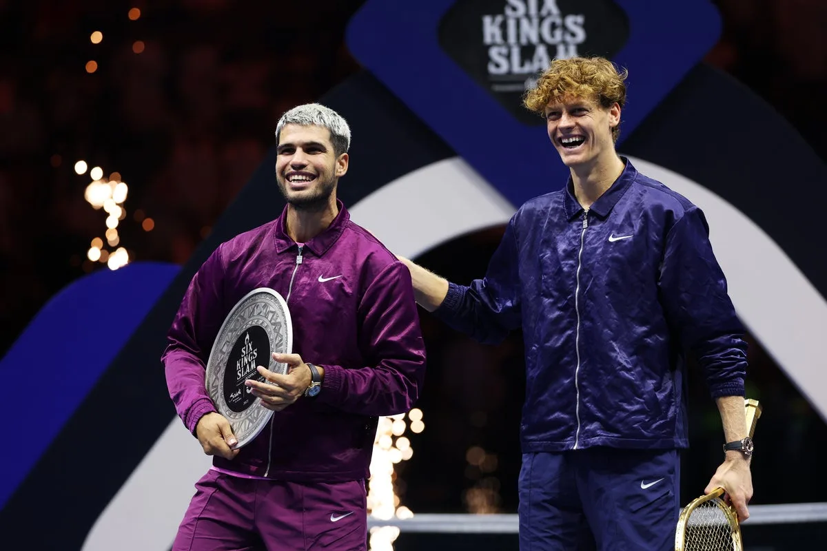 Alcaraz admits Sinner's serve improvement key to Six Kings Slam loss