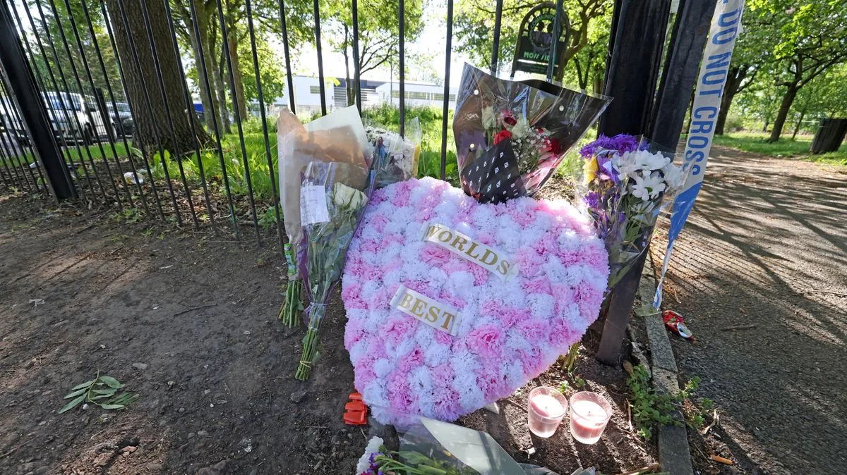 Floral Tributes for Musician Dre Brown Killed in Moss Side Stabbing