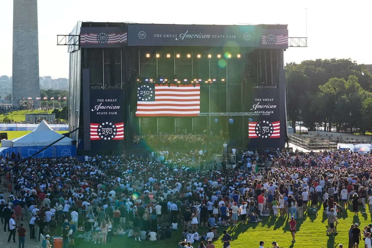 Trump Campaigns at National Mall Rally for America’s 250th Anniversary