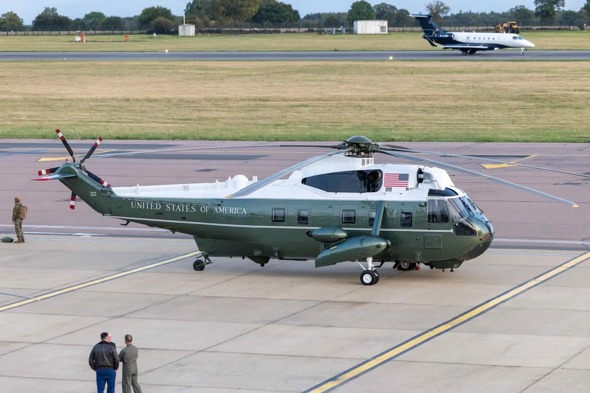Trump's helicopter makes emergency landing after UK state visit