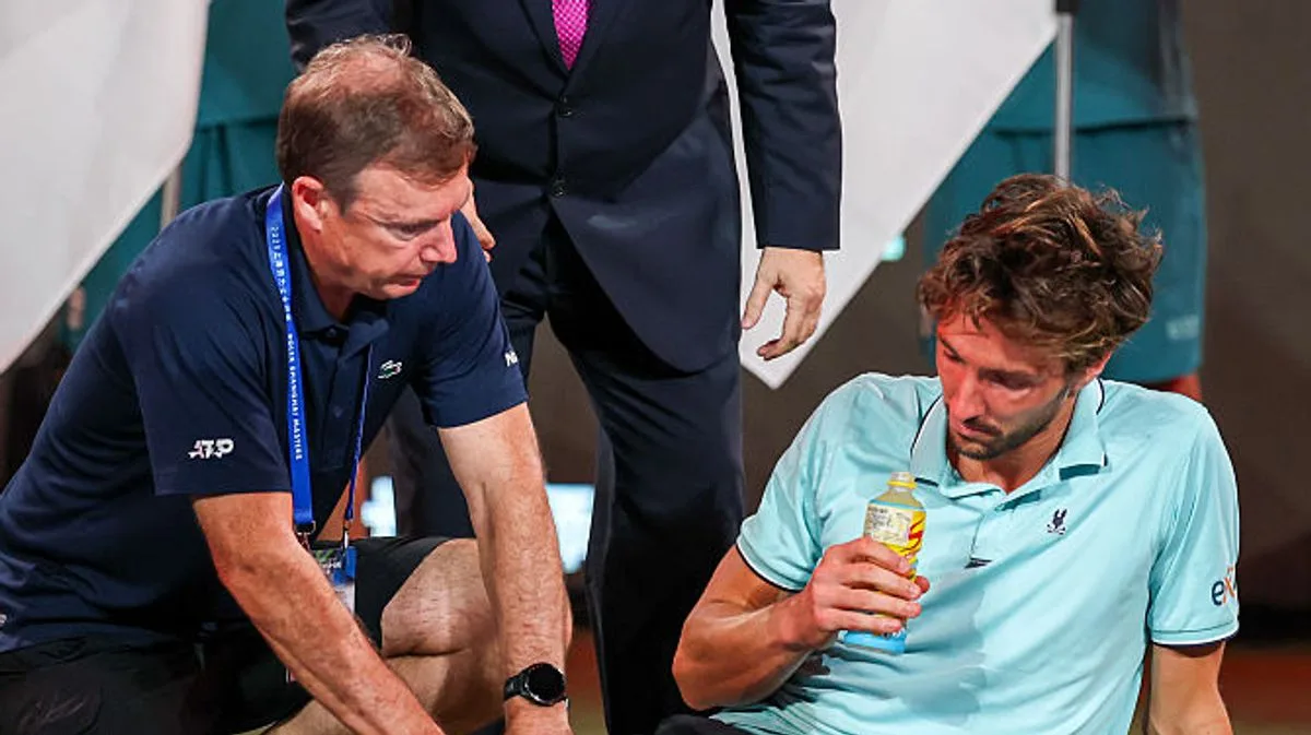 Arthur Rinderknech Collapses During Shanghai Masters Trophy Ceremony