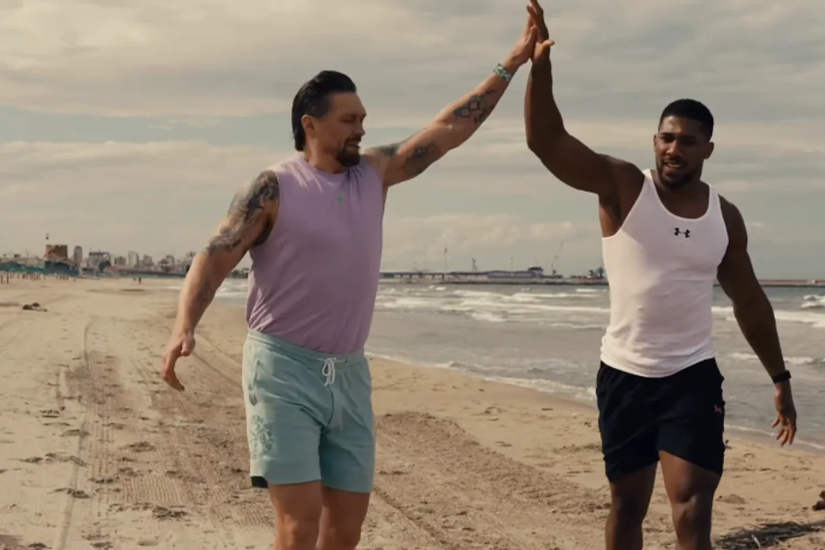Anthony Joshua and Oleksandr Usyk Recreate Iconic Rocky Training Scene