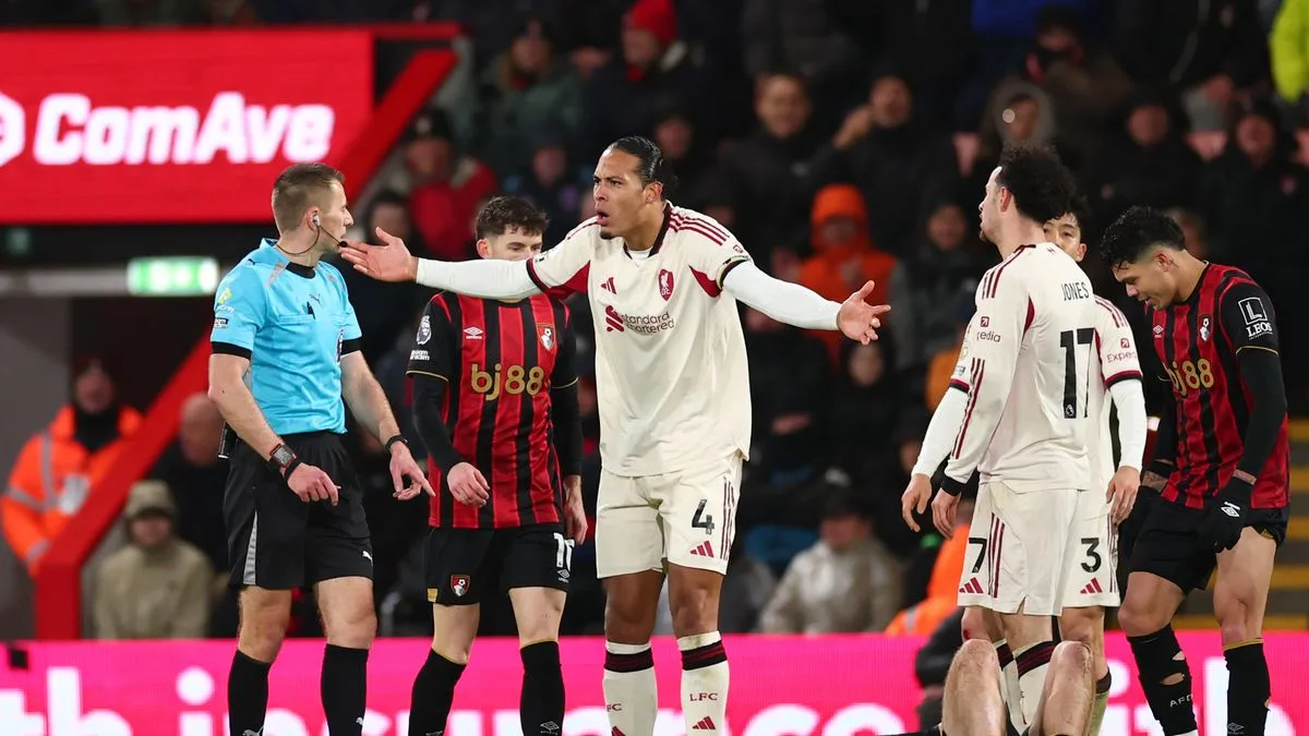 Van Dijk Fumes at Refereeing in Bournemouth's Late Winner