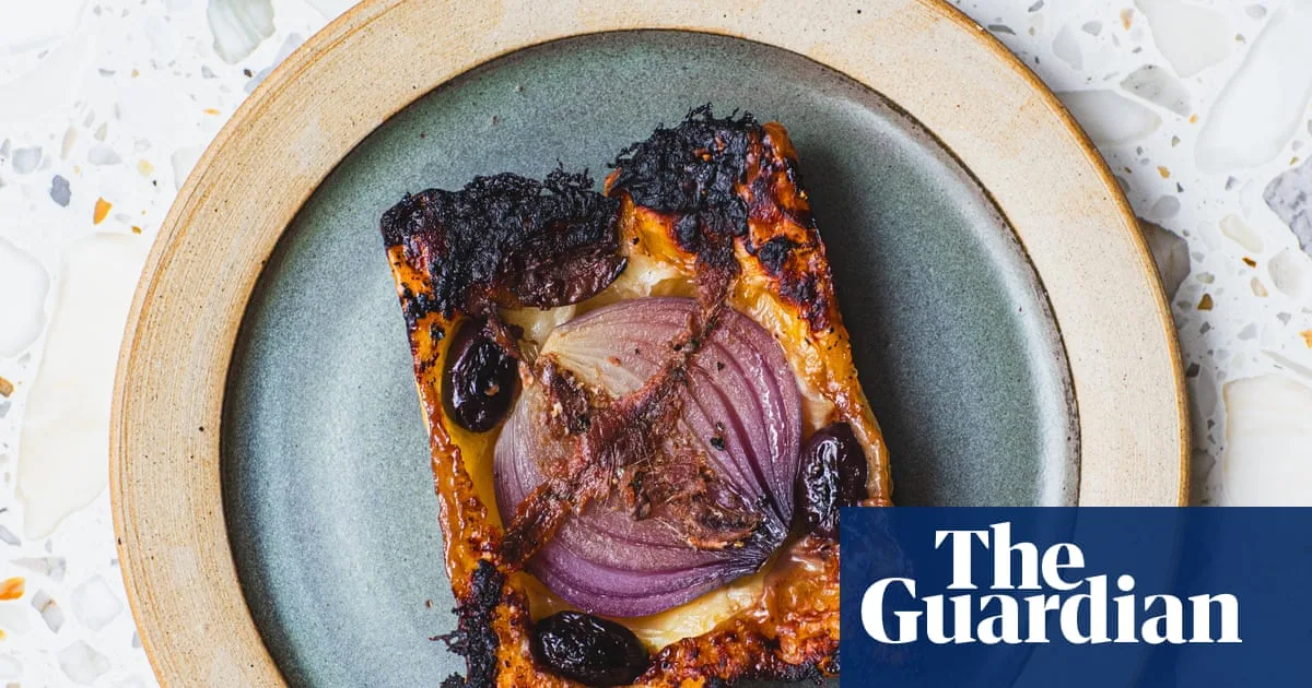 Turn pastry scraps into quick caramelised onion tartlets