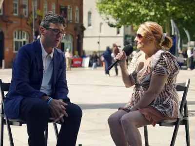 Andy Burnham Holds 'Ask Me Anything' Event in Cardiff City Centre