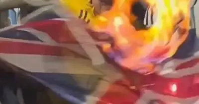 Argentina Fans Burn Union Jack Ahead of England World Cup Semi-Final