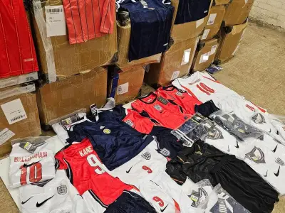 Fake football shirts worth £18m seized in UK, fire chiefs warn