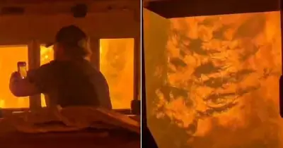 Harrowing Video Shows Train Crew Trapped by Ontario Wildfire