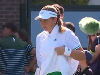 Jelena Ostapenko Lifts Skirt in Wimbledon Dress Code Row with Umpire