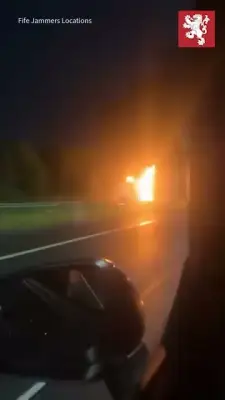 Lorry Bursts into Flames on M8 Near Glasgow, Closing Motorway for Nine Hours