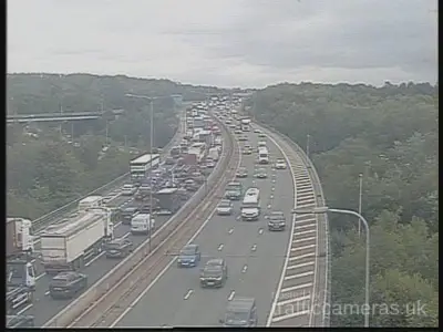 M60 Traffic: Long Queues Build After Motorway Partially Blocked