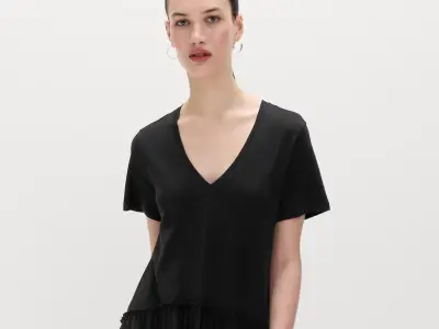 M&S £26 Jersey V-Neck Midi Drop Waist Dress Perfect for Hot Weather