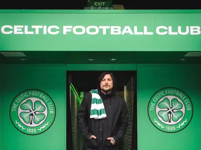 My Chemical Romance's Frank Iero Visits Celtic Park Before Glasgow Gig