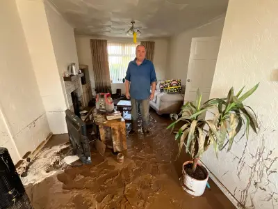 Quarry blast floods Welsh village as man describes 'wall of water'