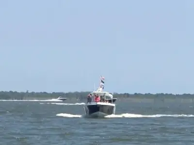 Two children, 7 and 9, drown after boat crashes into channel marker in New Jersey