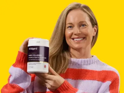 Woman amazed by hair growth with 64p-a-day collagen powder