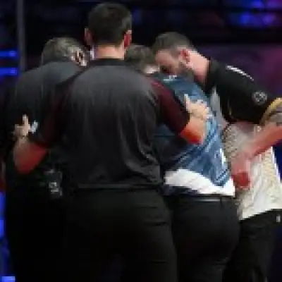 World Matchplay Darts suspended after Cameron Menzies medical issue