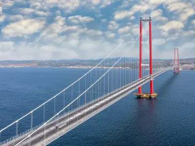 World's longest suspension bridge connects Europe and Asia, cost £2bn