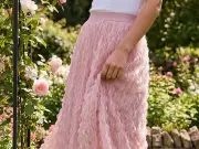 £18 Roman Textured Mesh Skirt: Perfect for Summer Garden Parties and Weddings