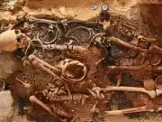 24 Gold Tongues and False Door Found in Egyptian Tombs
