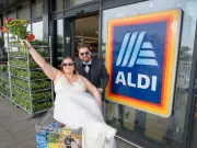 Aldi Scotland Offers Couple Exclusive After-Hours Wedding Photoshoot in Store