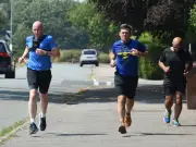 Andy Burnham Escorted by Diplomatic Protection Officers on Morning Run