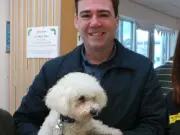 Andy Burnham keeps dog Axel in north to avoid clash with Larry the cat