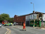 Anfield Building Collapses at Jovan's Townsend Kitchen, Road Closed