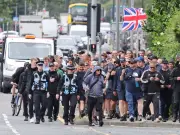 Anti-immigration protest in Liverpool draws small crowd, mostly ignored