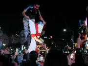 Argentina Fans Burn English Flags, Carry Coffin After World Cup Win