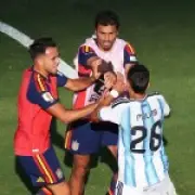 Argentina's Nahuel Molina punches Spain captain Rodri sparking World Cup final brawl