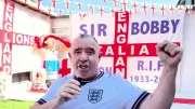 Blyth Grandad's World Cup Fanzone Garden Ready for England vs Norway Party