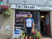 Bridge of Allan shopkeeper cycles Alps for stroke charity in dad's memory