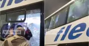 Bus carrying Tigres football fans shot at in Argentina, blood splattered