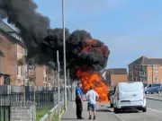 Car Fire Engulfs Vehicle in Port Talbot Residential Area