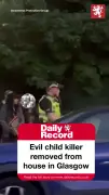 Child killer Rosdeep Adekoya removed from Glasgow home by police after protest
