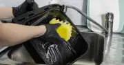 Clean air fryers with baking soda and dish soap no scrubbing needed