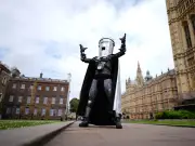 Count Binface gets boost as 60% of voters say Farage has sleaze questions to answer