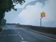 Dovestone Reservoir Moor Fire Sends Smoke Across Saddleworth