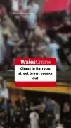 Dozens involved in violent street brawl in Barry town centre