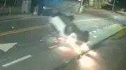 Driver flips car, lands back on wheels and drives off in Brazil