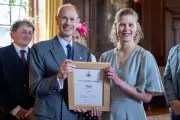 Edward Presents Daughter Lady Louise with Gold Duke of Edinburgh's Award at Holyroodhouse