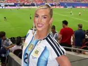English WAG Kelci Bowers defends Argentina shirt after England World Cup semi loss