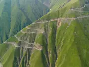 Europe's 'death road' has 70ft cliffs and waterfalls across the path