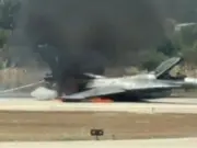 F-16 Fighter Jet Crash Lands at Zakynthos Airport, Bursts Into Flames