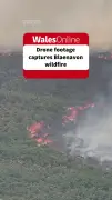 Firefighters Battle 200-Hectare Blaenavon Wildfire, Warn Two Communities