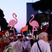 Flamingo Revolution Against Ivanka Trump's Albania Resort
